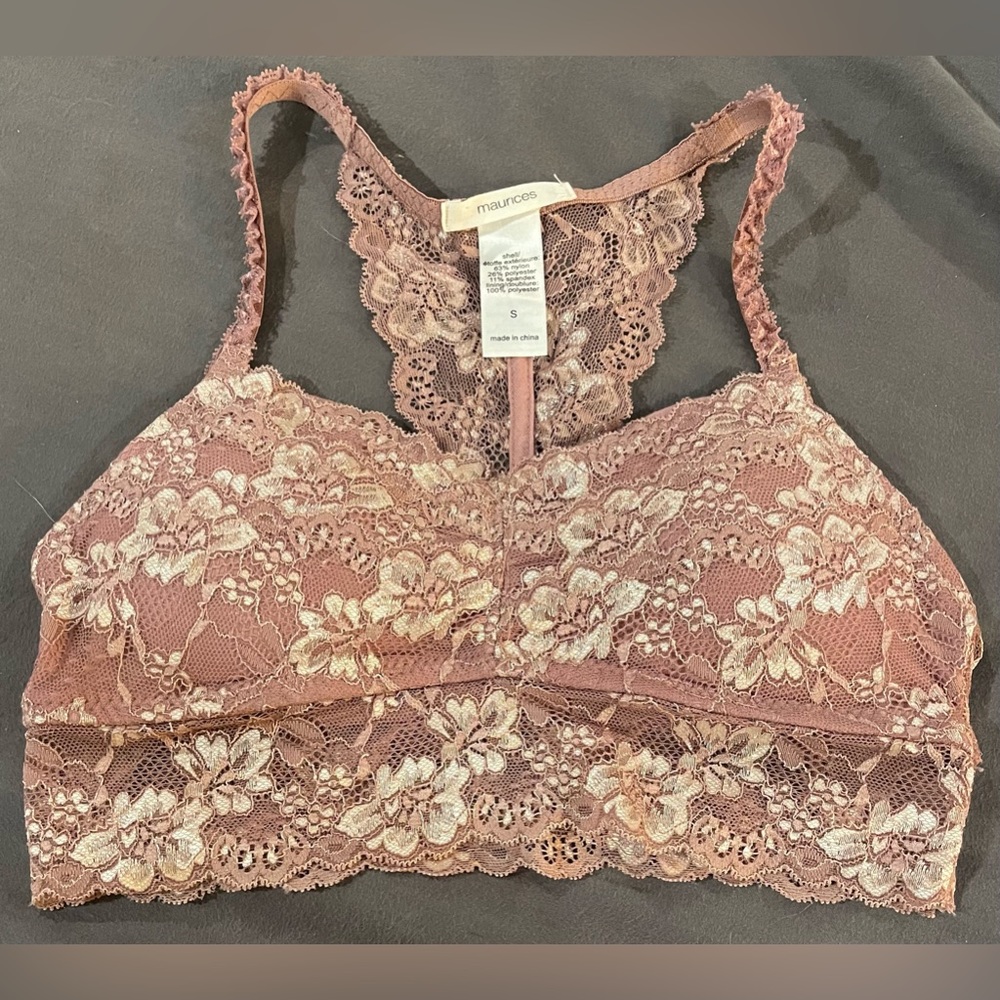 Maurice's Bralette w/ padding great condition lace detail